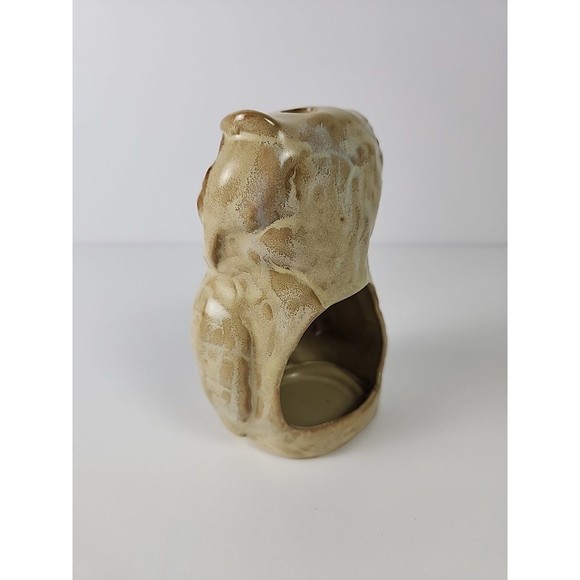 VTG Enesco Glazed Pottery Owl Tealight Candle Holder Centerpiece Table Decor - Picture 5 of 11